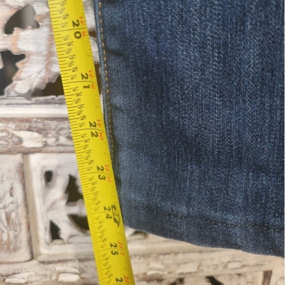 INC International Concept Distressed Dark Wash Cropped  Wide Leg Pants Size 2 - Picture 5 of 11